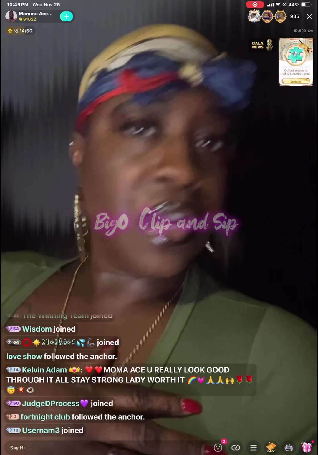 Aces mom says shes tired of Cut2DaChase n shes on her head 11/26/25 #bigoclipandsip