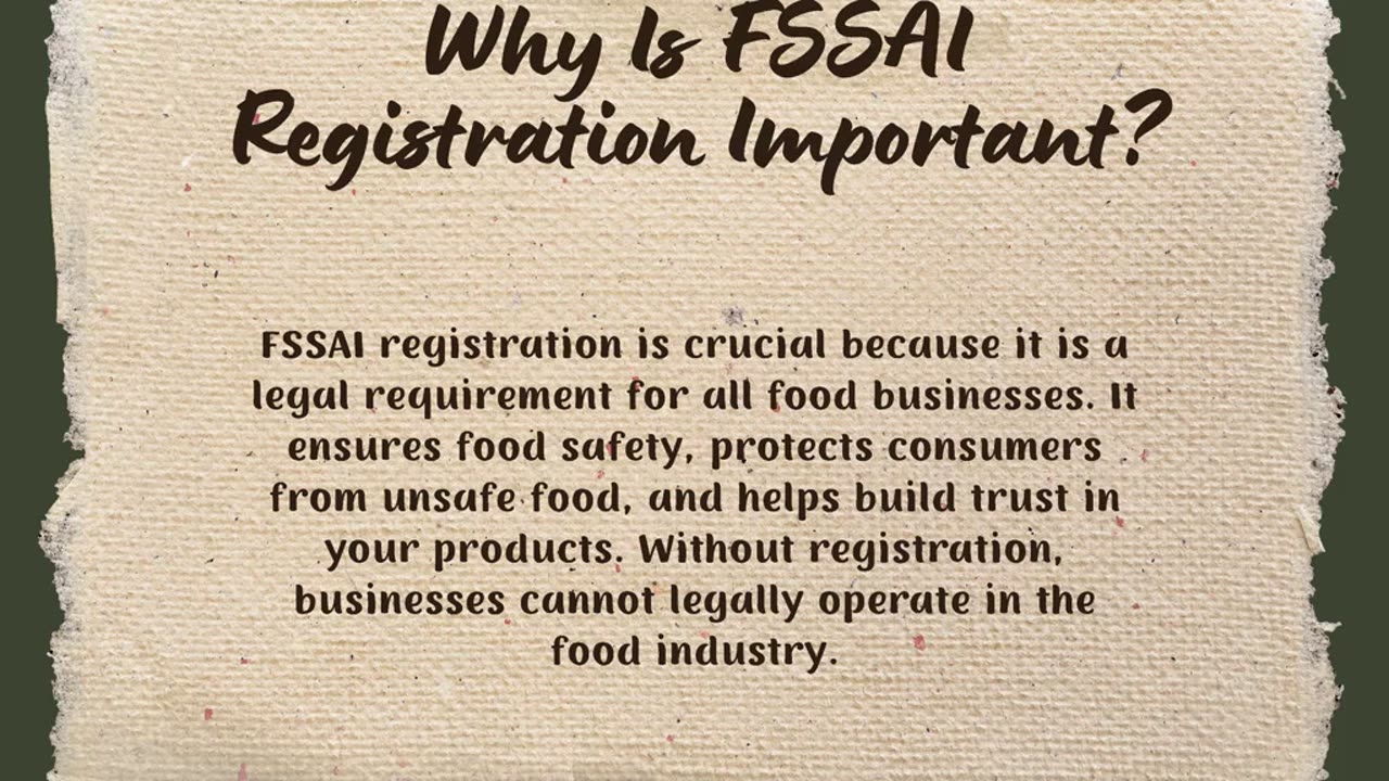 Why Every Food Business Needs FSSAI Registration