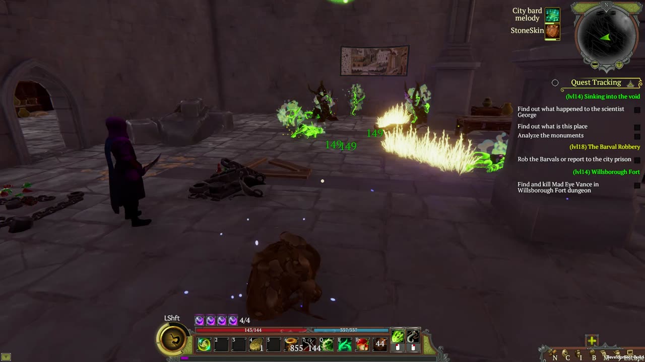 Gedonia 2 v0.31.3 episode 27, a mystic grapples through a dungeon