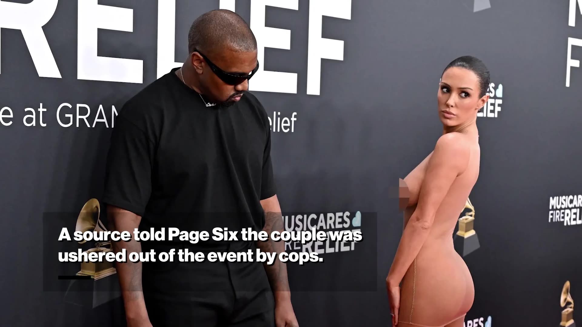 Here's what Kanye West said to wife Bianca Censori during nude Grammys 2025 red carpet appearance