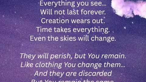 Nothing lasts but God