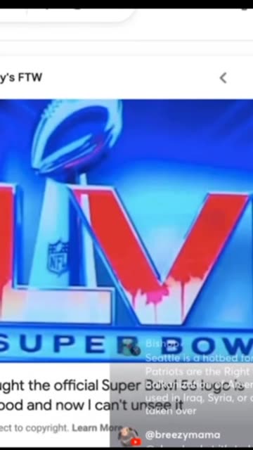 New Super Bowl logo is dripping with blood