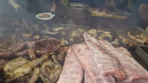 When Giant Bratwursts Meet a Rotisserie in Italy, Magic Happens!