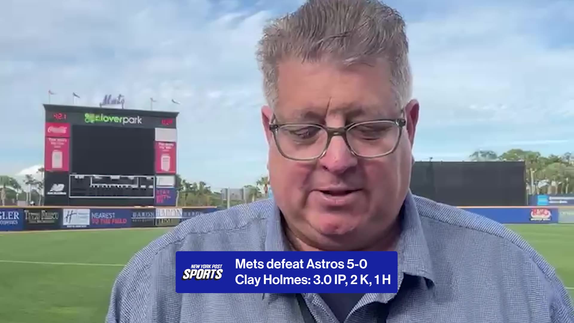 Ronny Mauricio at 80% as Mets believe he'll appear in Spring Training games before camp is over & Clay Holmes shines again