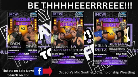 🔥 FRIDAY NIGHT FIGHTS •JAN 9TH🔥 BE THHHHEEERREEE!!