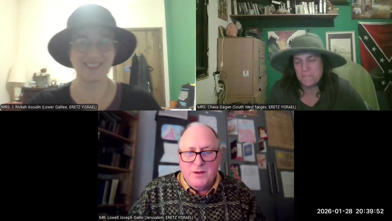 R&B Monthly Seminar: R&B Ancient Roots Mothering: Roots, Nettles and Sage Research Fellowship (Episode #40 -- Wednesday, January 28th, 2026). MADAM Co-Chairs: MRS. J. Rivkah Asoulin (ISRAEL), MRS. Chava Dagan (ISRAEL), MRS. Gilla Weiss (U.S.A.)