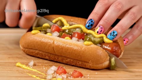 THE BEST HOT DOG CUTS, ASMR SOUNDS
