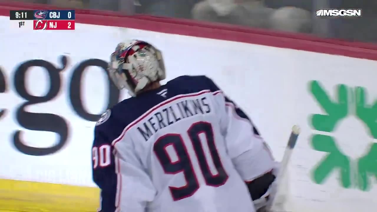 NHL - Paul Cotter sneaks one past Merzlikins to extend the @NJDevils lead! ๐คฉ