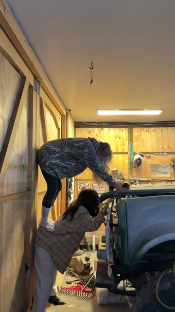 Twin and I Fixing the Sidequestmobile