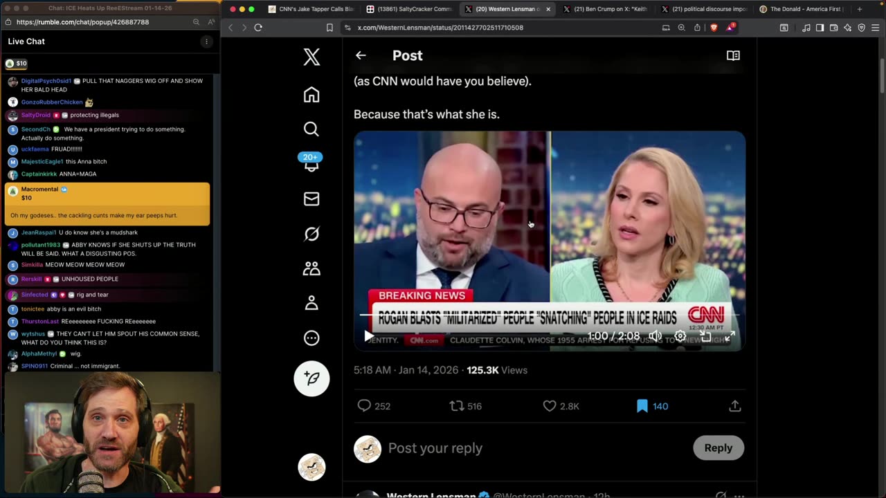 TheSaltyCracker: ICE Heats Up ReeEStream 01-14-26..........