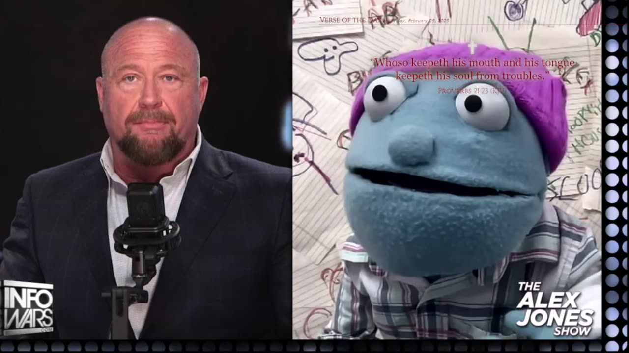 Alex interviews muppet