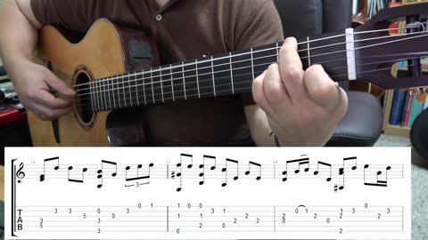 시간에 기대어 - 최진 작곡, finger style guitar arrangement, tablature