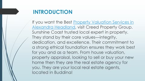 Best Property Valuation Services in Alexandra Headland