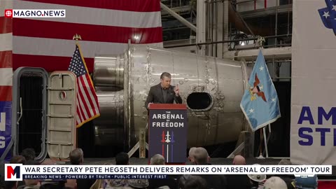 🇺🇸 WAR Sec. Pete Hegseth Delivers Remarks on ‘Arsenal of Freedom’ Tour in Bath, Maine [LIVE]