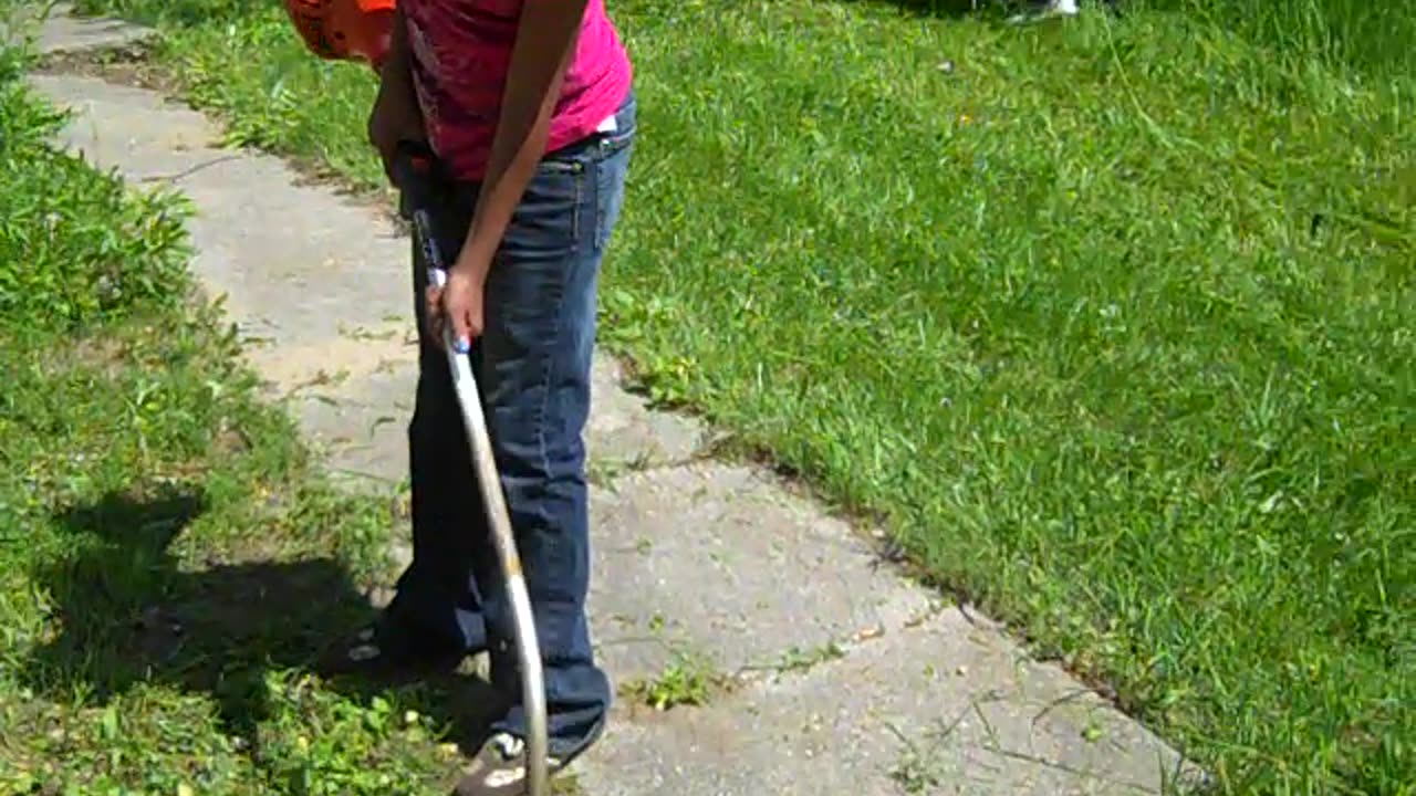 part 2 grass cut on log cabin st with my GOD DAUGHTERS. SHEA SHOW