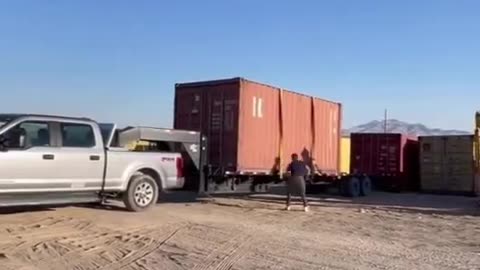 How to Load 2 Containers on the Same Trailer? Wait for It! 😃 | USA Containers