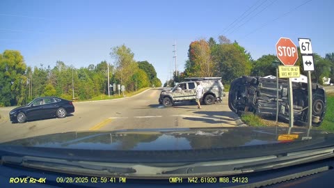 T-Bone Rollover Crash in Delavan Wisconsin