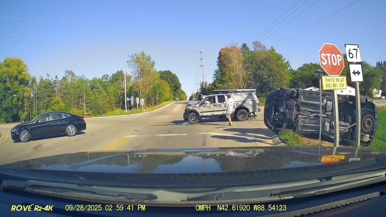 T-Bone Rollover Crash in Delavan Wisconsin