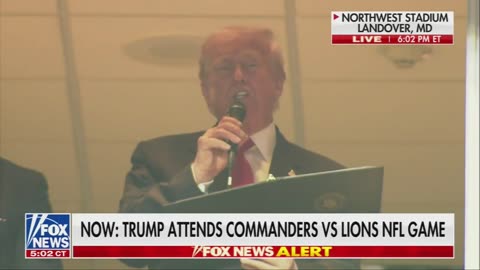 President Trump booed by fans at Lions-Commanders game.