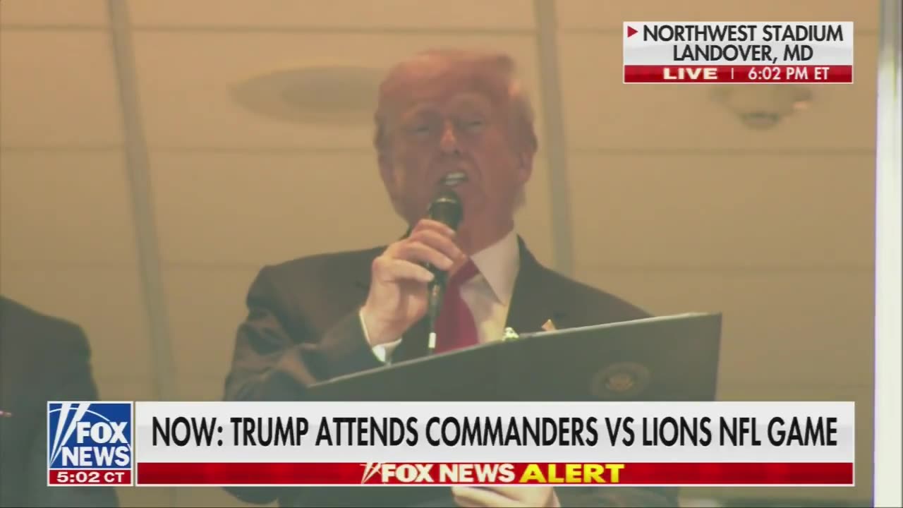 President Trump booed by fans at Lions-Commanders game.