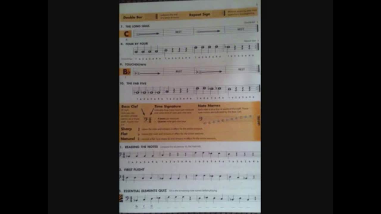 Trombone Method Page 5 of Essential Elements 2000 Book 1