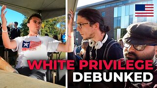 Charlie Kirk dismantles the “white privilege” narrative in a sharp, fast‑paced debate moment.
