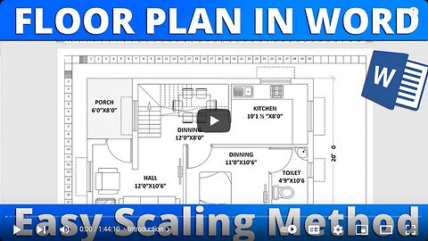 Floor Plan in Microsoft Word using Easy Measurement and Scaling Technique