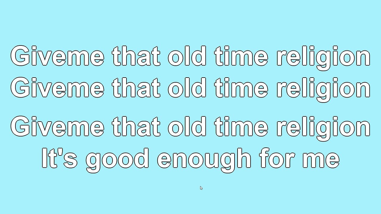 Give Me That Old Time Religion V1-6