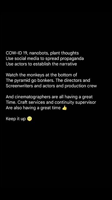 Not mind control but feeding the lines