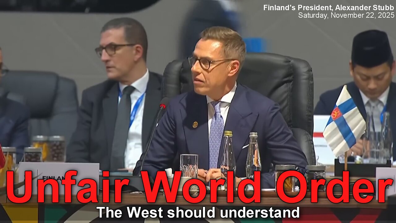 Finland's Pres. Alexander Stubb's Lip Service at G20