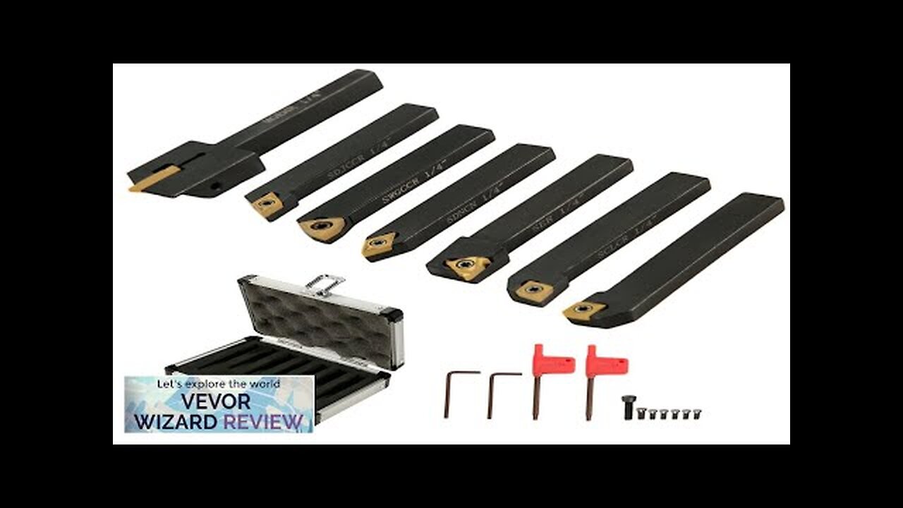 VEVOR Indexable Carbide Tools 1/4" Industrial Lathe Tools 7Pcs/Set Turning Tool Set Review