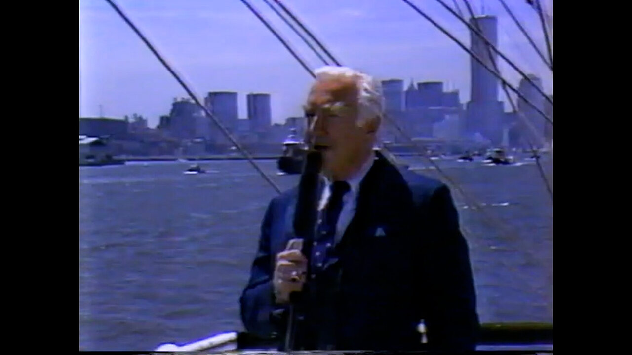 July 4, 1986 - Dan Rather & Walter Cronkite Anchor 4th of July Coverage from New York Harbor