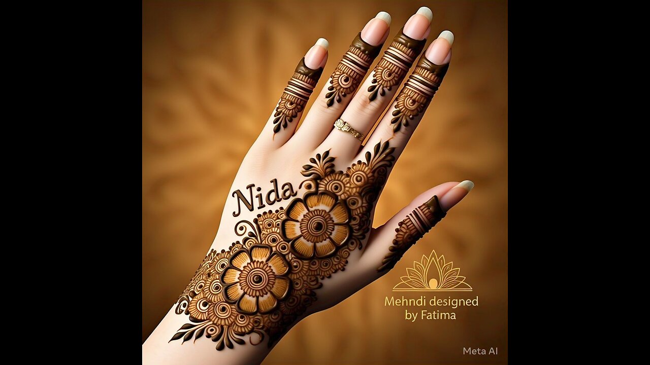 marriage bridal mehndi designs for hands photo |Nida name mehndi design trending picture