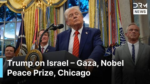 Trump Takes Reporters' Question on Gaza Peace Deal, Israel Tour, Nobel Peace Prize, Putin