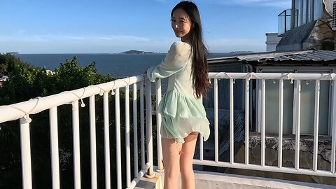 美美的可可,美美的裙子在美美的海边