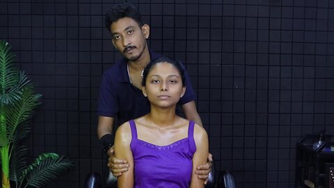 Girl Received Body Massage & Crunchy Cracks _ Head Massage _ Back Massage _ Neck Cracking _ ASMR