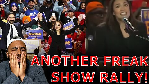 AOC & Democrat Leaders HUMILIATE THEMSELVES At New York City Anti- Trump Socialist Freak Show Rally!