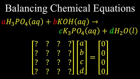 Balancing Chemical Equations, Example - Linear Algebra