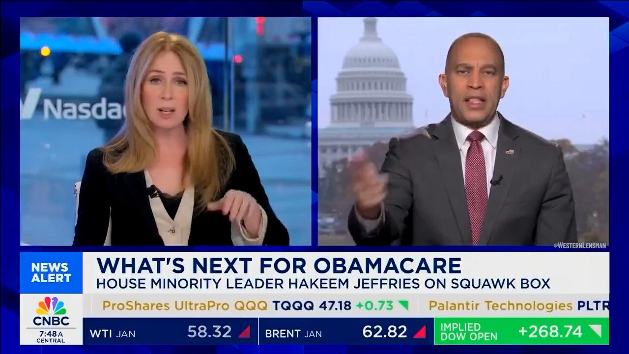 Hakeem Jeffries Gets IRATE With CNBC Host For Pressing Him On His Robotic ObamaCare Talking Points