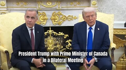 President Trump with Prime Minister of Canada in a Bilateral Meeting