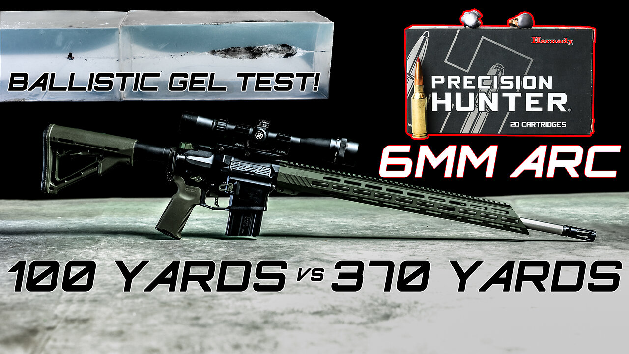 6MM ARC AR-15 vs Ballistic Gel @ 100 & 370 Yards | 103gr ELD-X Terminal Test