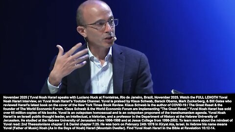 Artificial Intelligence | "AI Is Different from the Knife. An AI Knife Is a Knife That Decides Whether to Cut Salad, to Do Surgery or to Commit Murder. AI Is a Machine That Can Make Decisions By Itself." - Yuval Noah Harari (Nov. 2025)