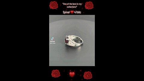 3.60ct intense red natural Burmese spinel 0.71ct diamond platinum ring