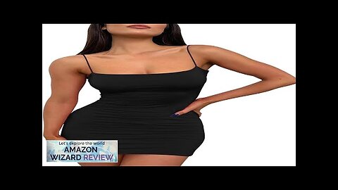 LILLUSORY Mini Dress Sexy Bodycon Dress 2024 Summer Short Backless Spaghetti Strap Review