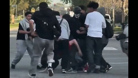 A Mob Of Black And Hispanic Youths Brutally Beat A White Man In Los Angeles