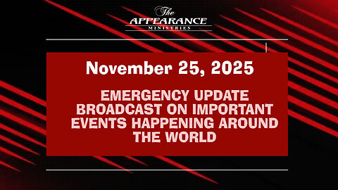 Emergency Update Broadcast On Import Events Happening Around The World