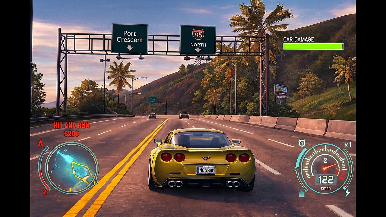 Driving A Stolen Corvette At 200km/h