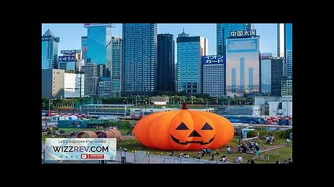 Inflatable Halloween giant pumpkin 26 feet outdoor yard lawn party decoration holiday Review