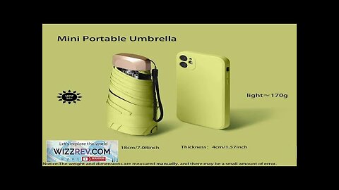 Outdoor Mini Sun Umbrella UV Protection Ultralight Folding Five-fold Umbrella Sunshade Review