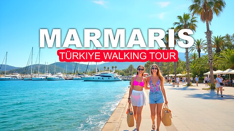 10000 steps 4K walking tour in Marmaris, Türkiye. Walk through this famous resort town with me!
